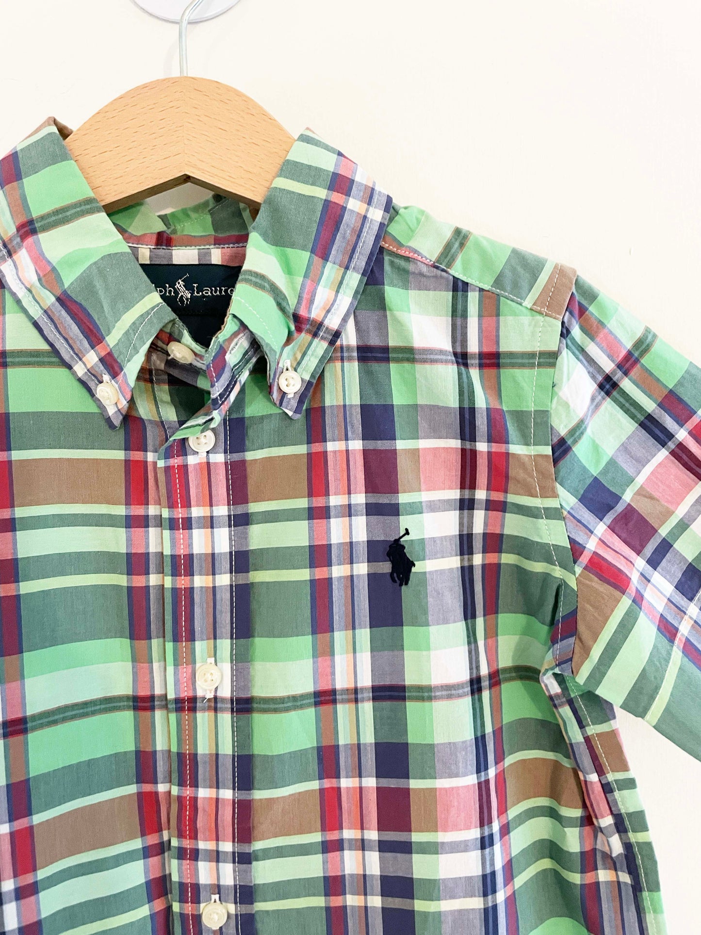 Ralph Lauren Plaid Button Down Top / 3Y