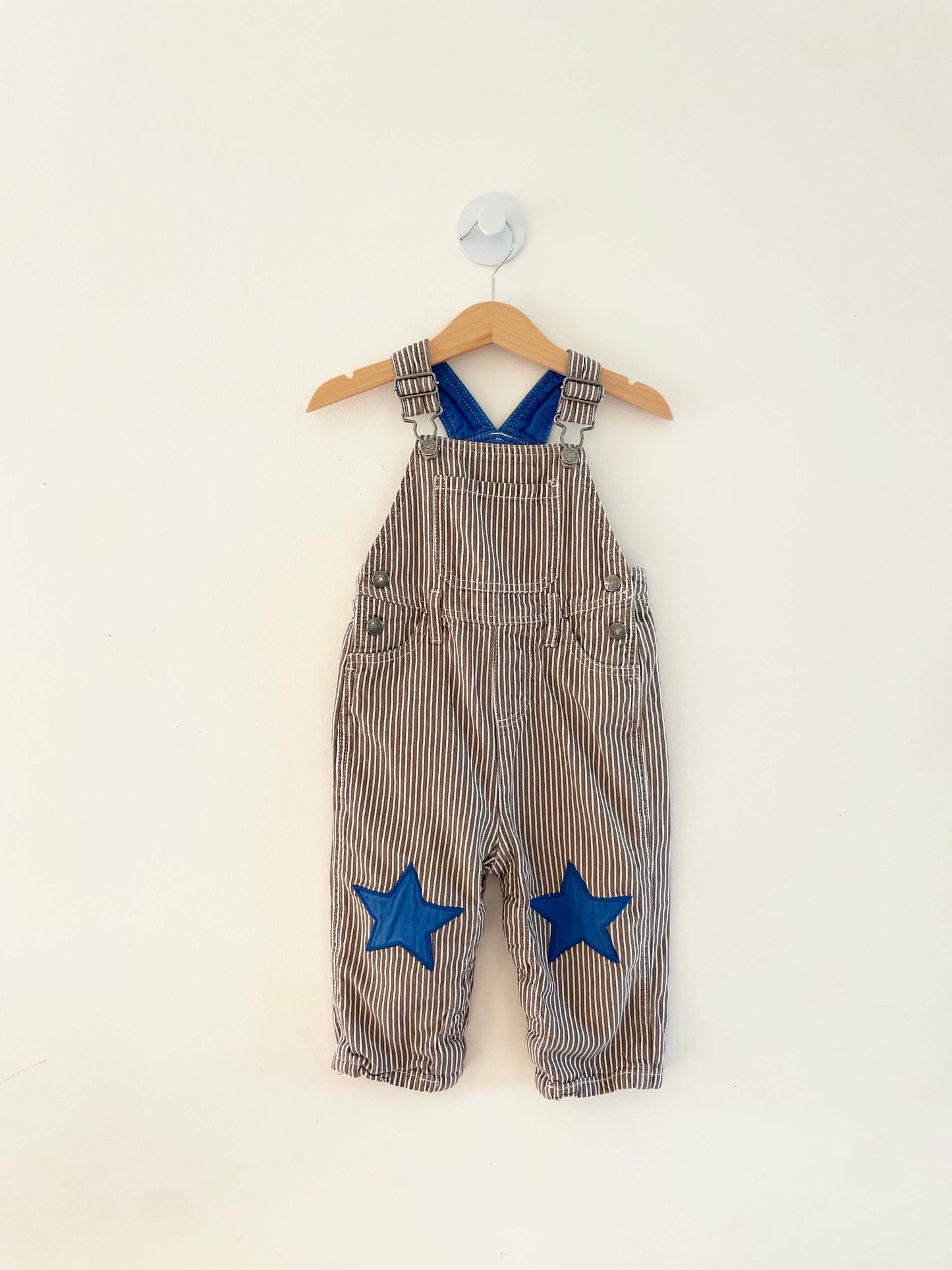 Baby Boden Striped Overalls / 18-24M