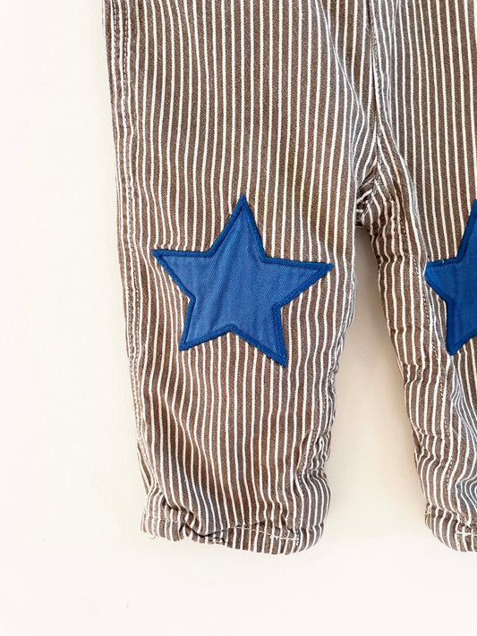 Baby Boden Striped Overalls / 18-24M