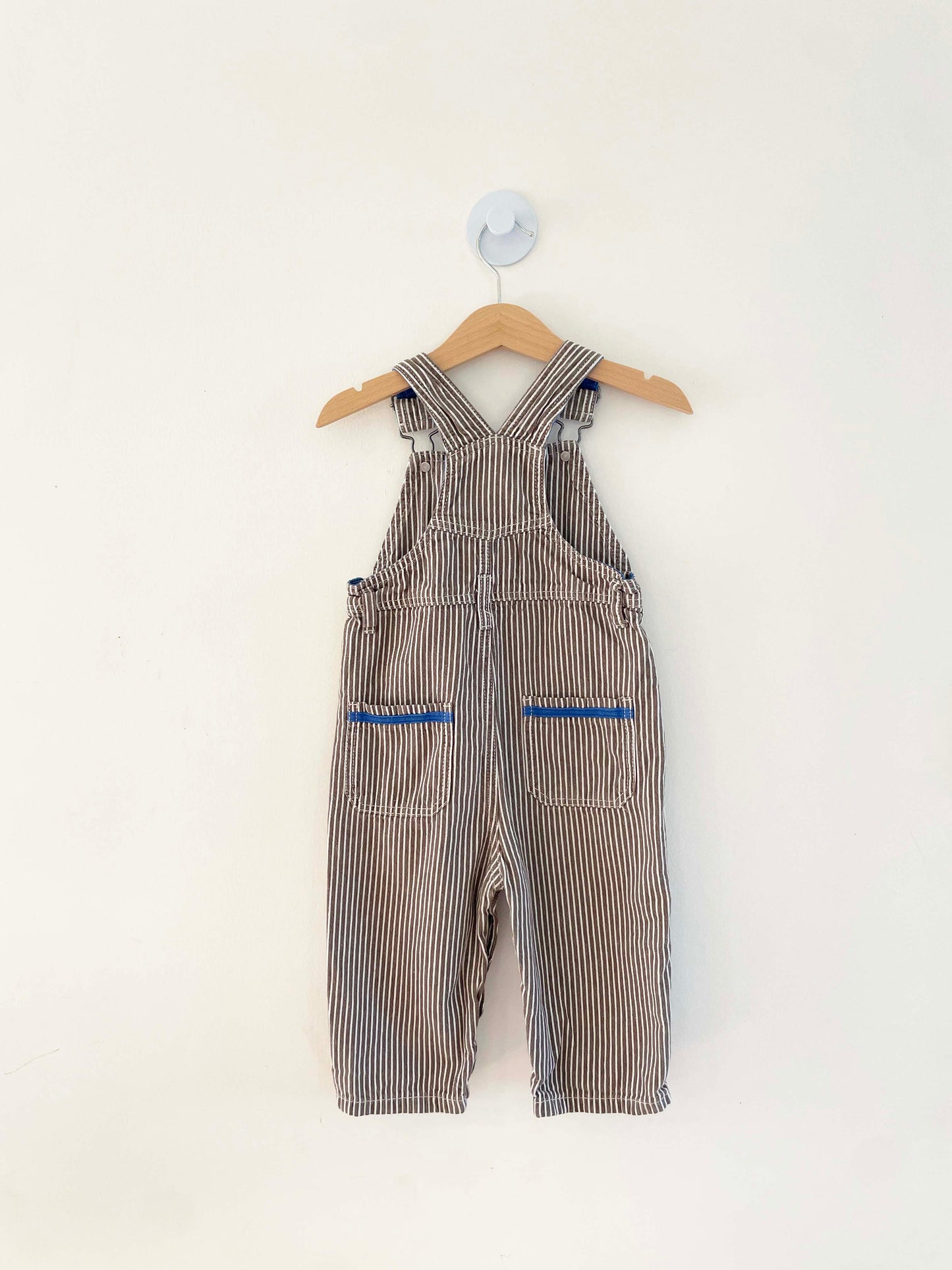Baby Boden Striped Overalls / 18-24M