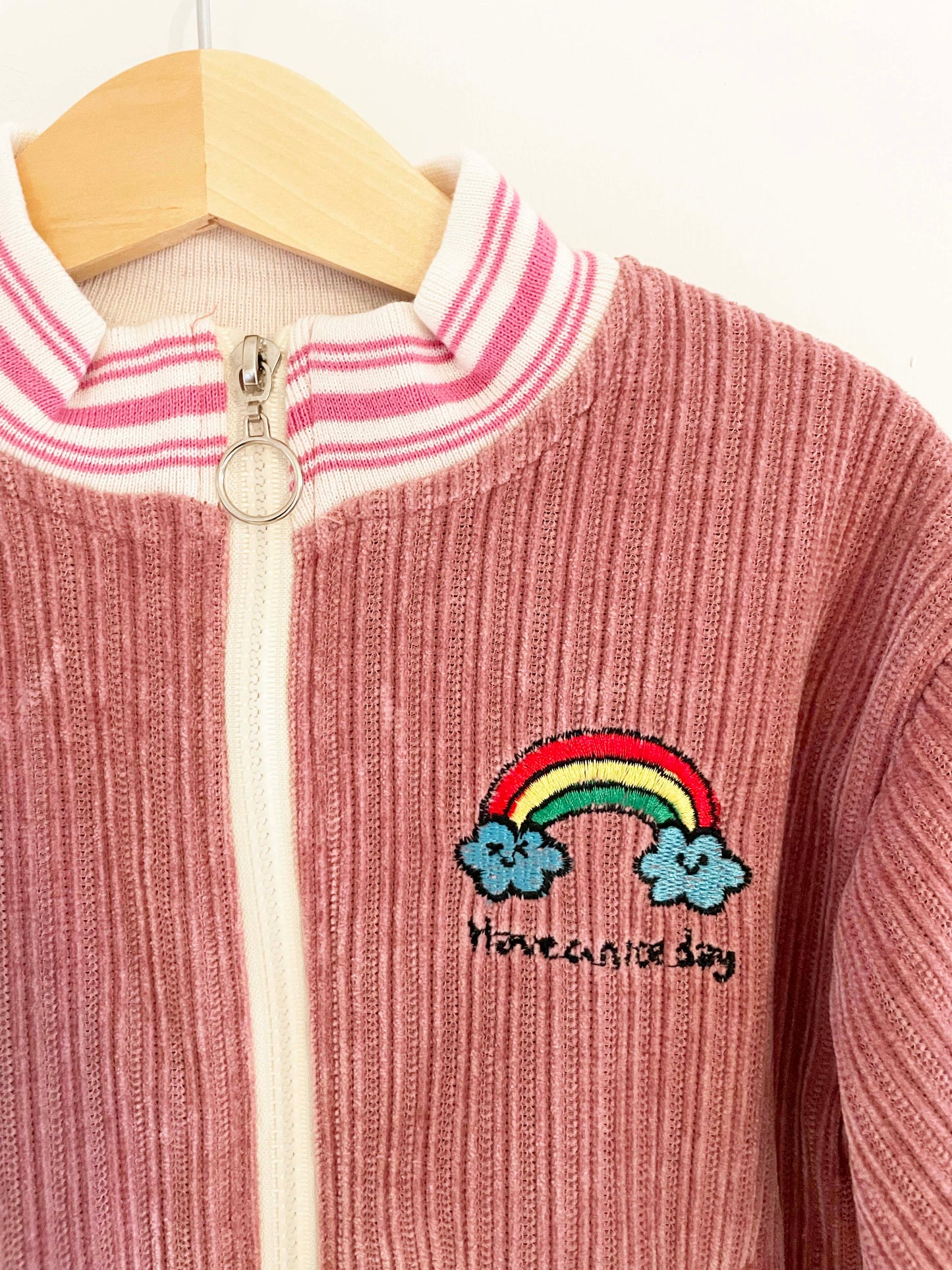 Assorted Brands Corduroy Rainbow Zip-Up Sweatshirt / 4-6Y