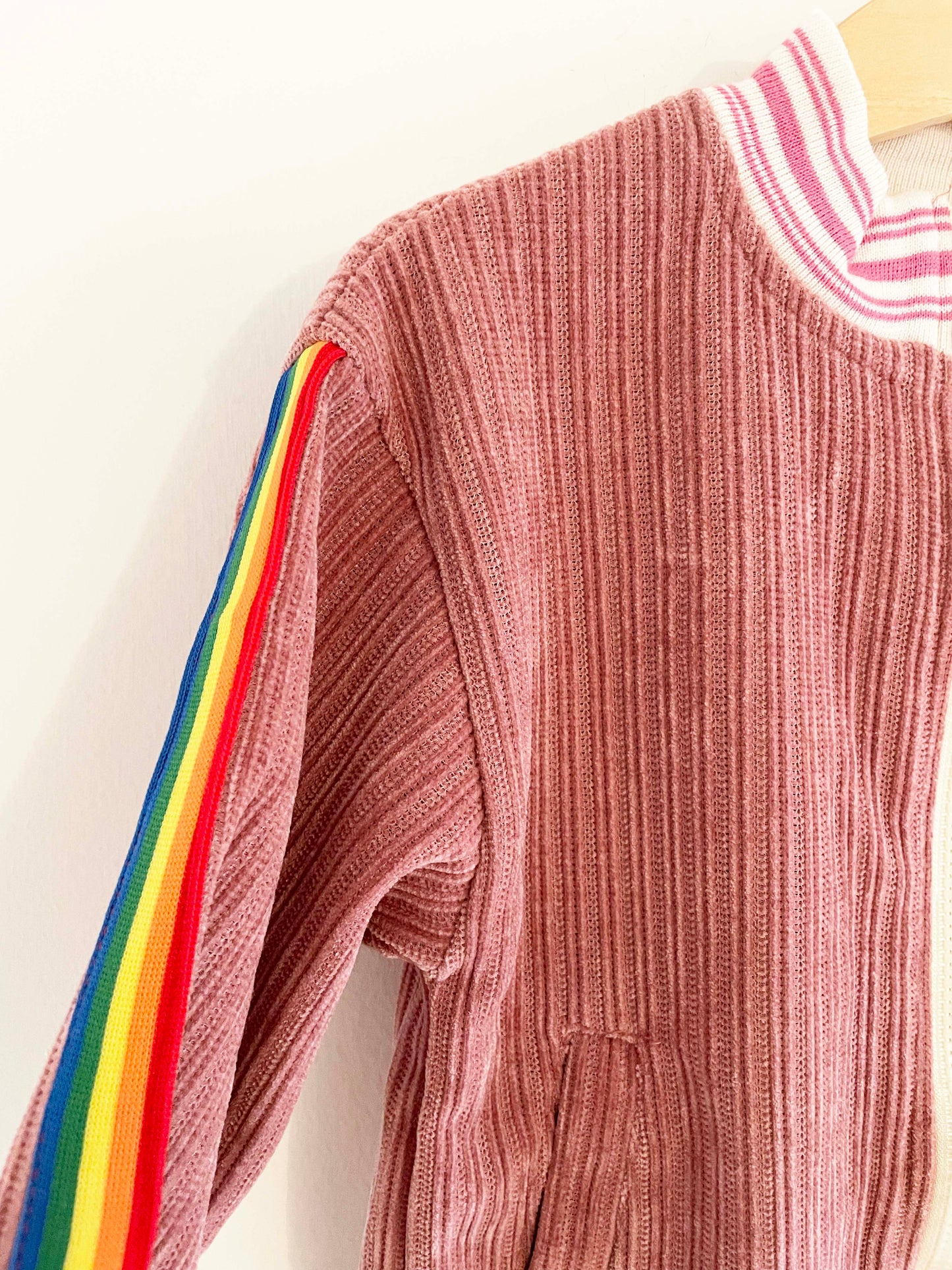 Assorted Brands Corduroy Rainbow Zip-Up Sweatshirt / 4-6Y