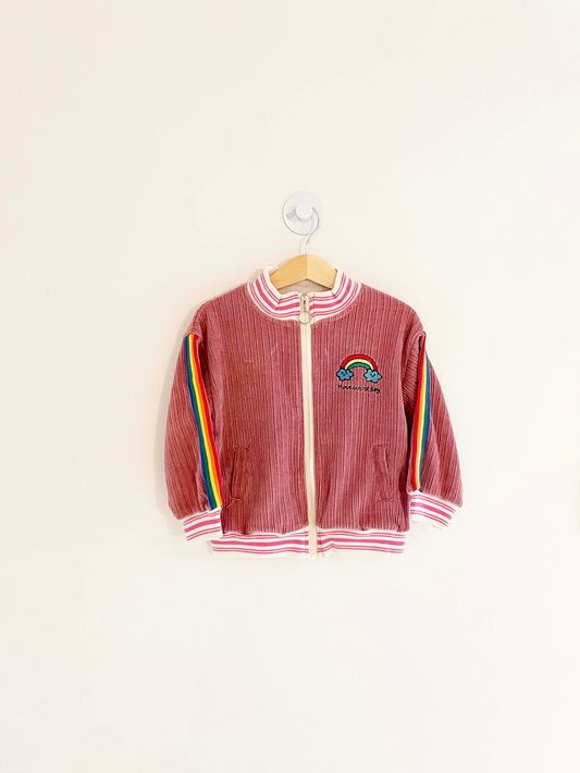 Assorted Brands Corduroy Rainbow Zip-Up Sweatshirt / 4-6Y