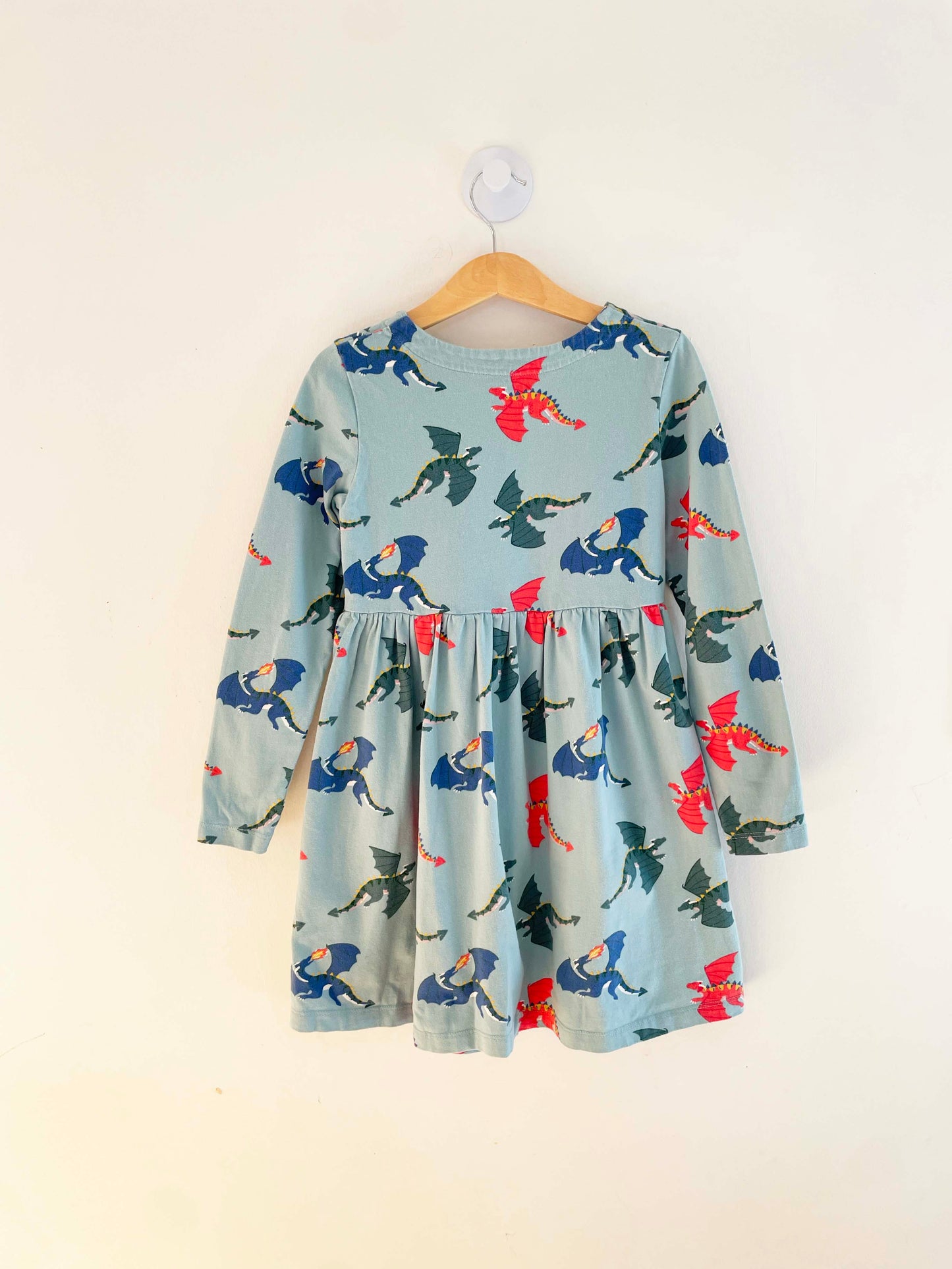 Mini Boden Dragon Print Dress / 7-8Y