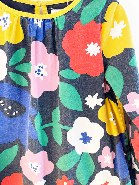Mini Boden Floral Print Dress / 7-8Y