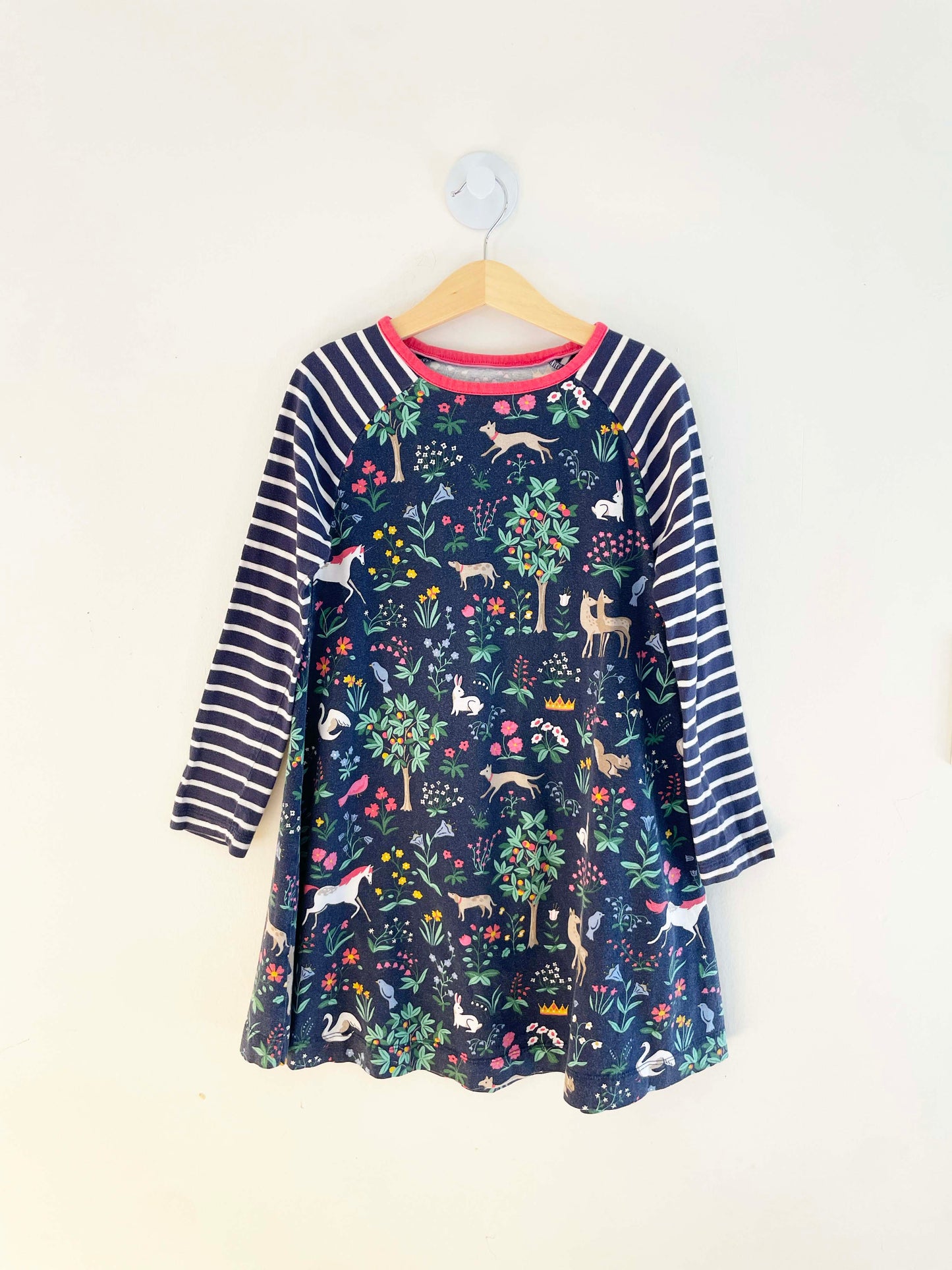 Mini Boden Nature Print Dress / 7-8Y