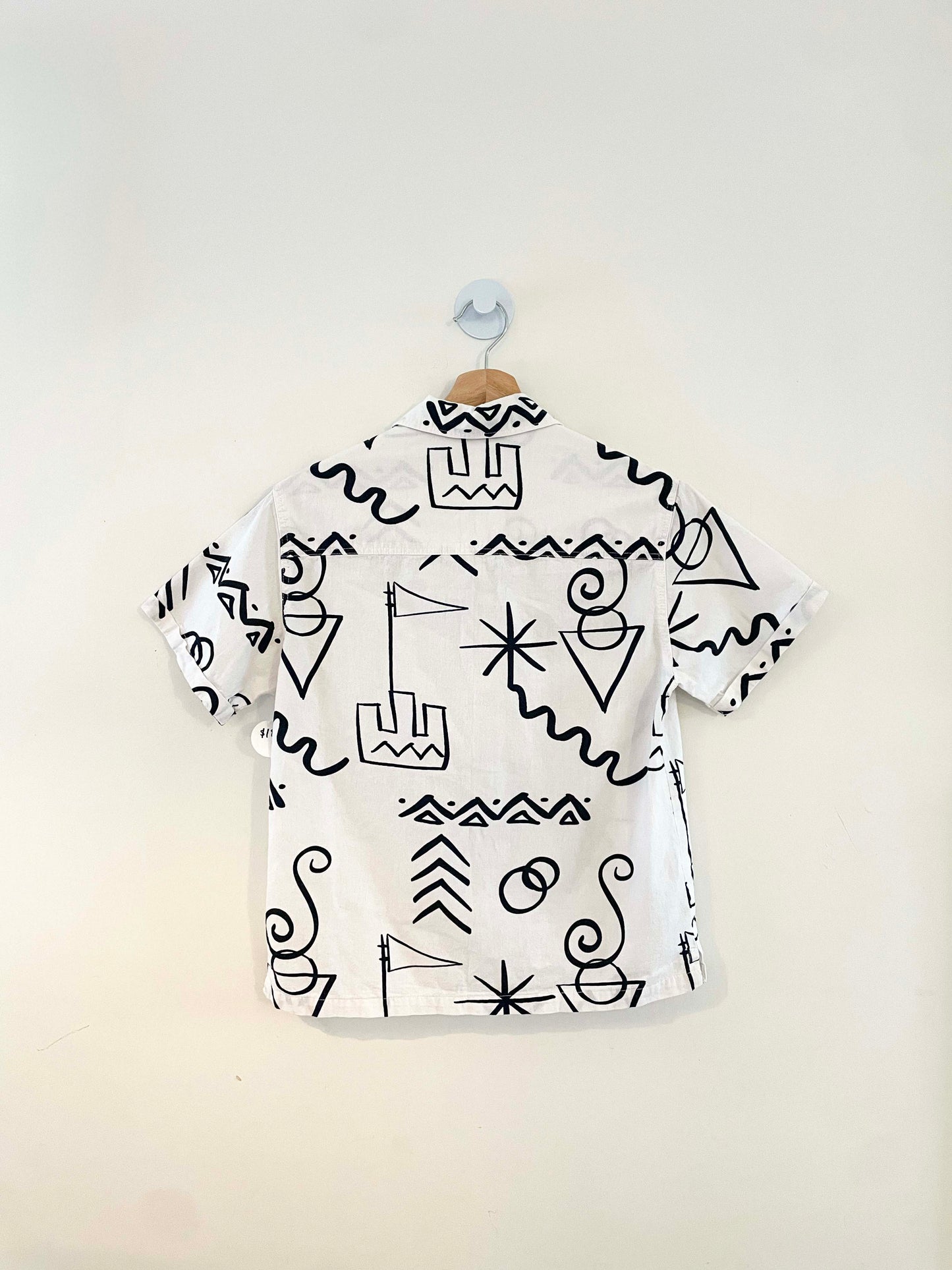 Zara Doodles Button Down Shirt / 11-12Y