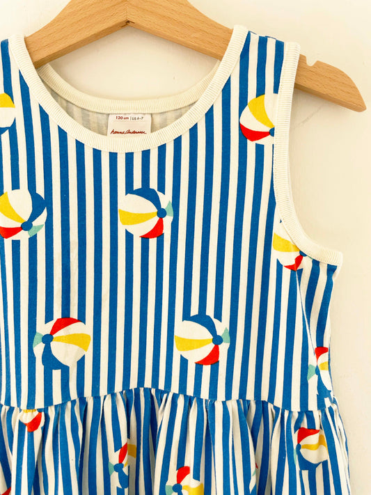 Hanna Andersson Striped Beach Ball Dress / 6-7Y