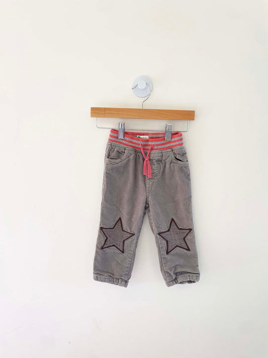 Baby Boden Corduroy Pants w/ Star Patches / 18-24M