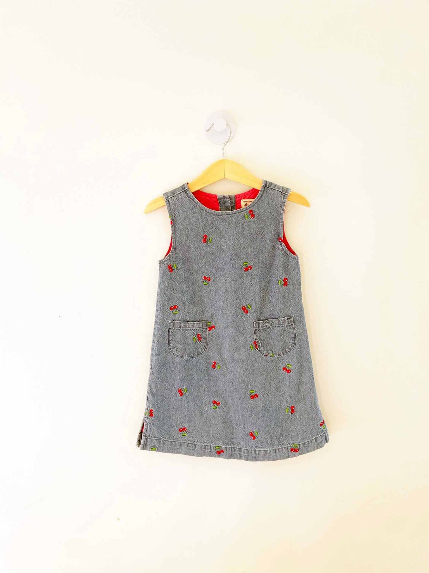 Assorted Brands Embroidered Cherry Dress / 4Y