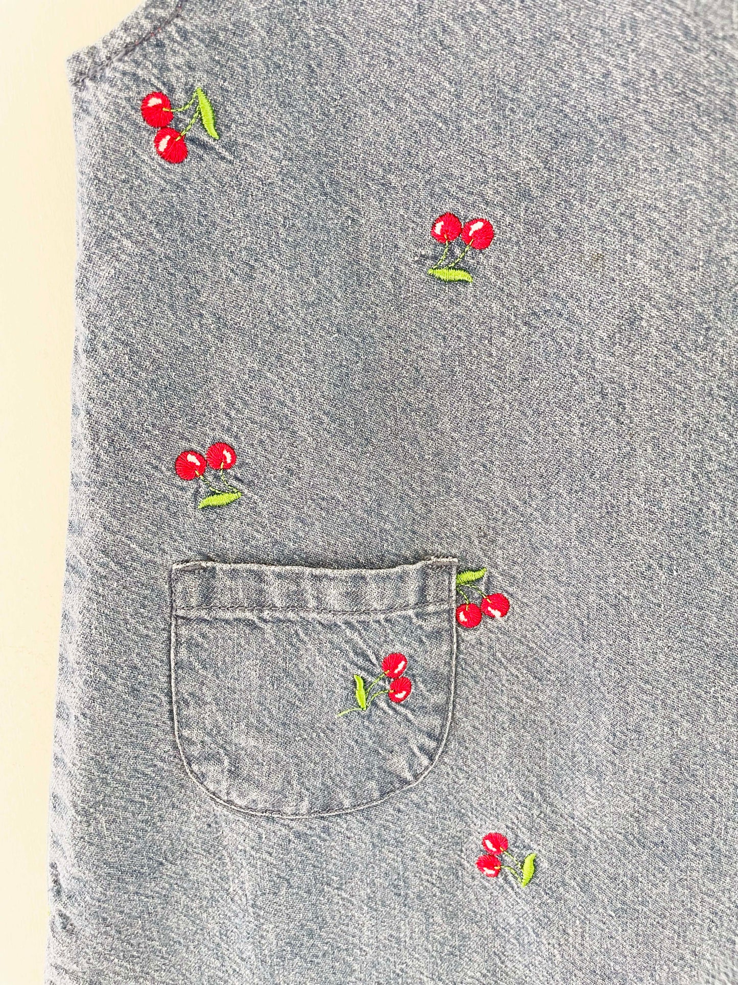 Assorted Brands Embroidered Cherry Dress / 4Y