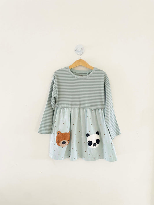 Next Bear & Panda Dress / 5-6Y