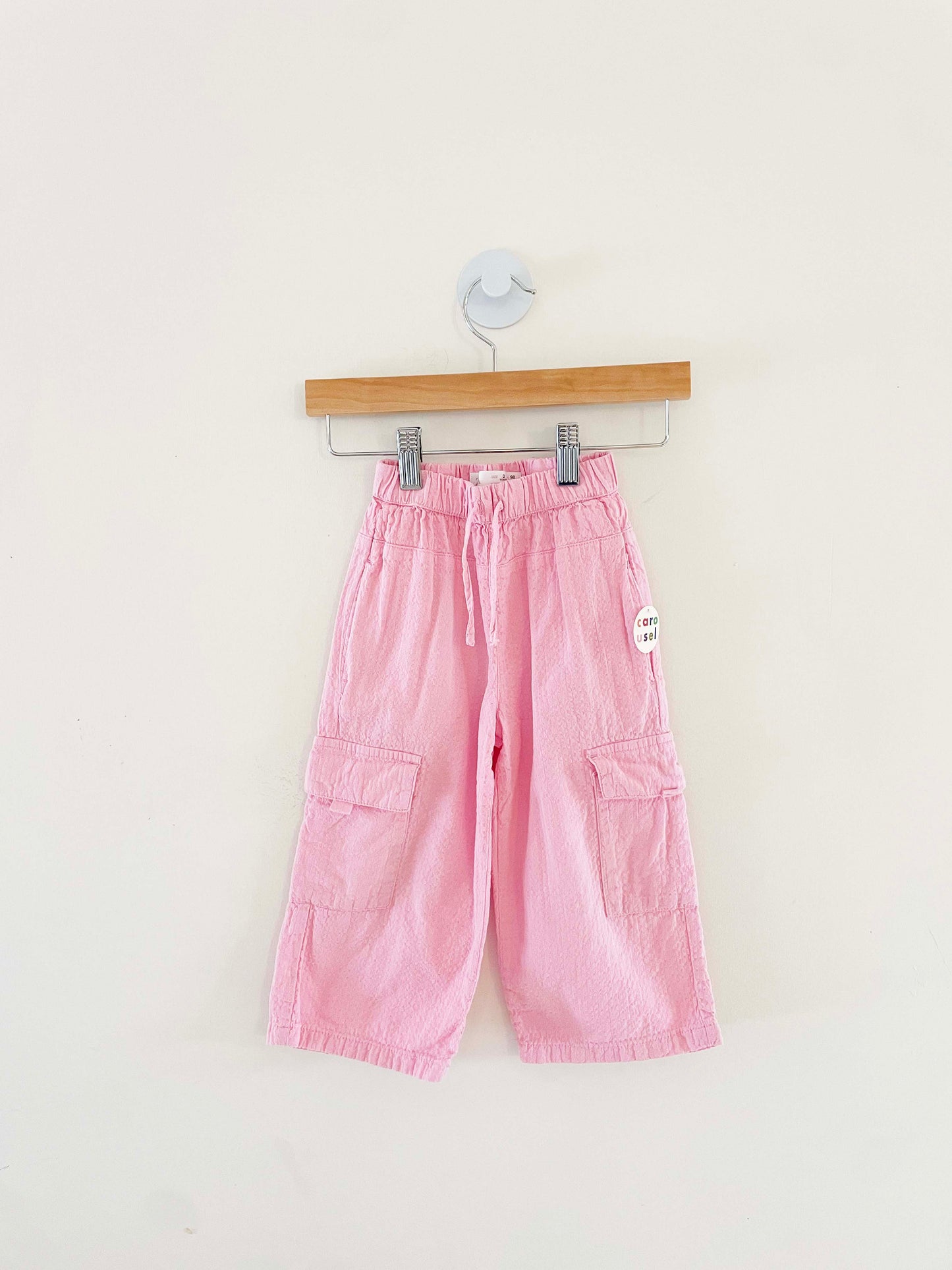 Zara Wide Leg Cargo Pants / 3Y