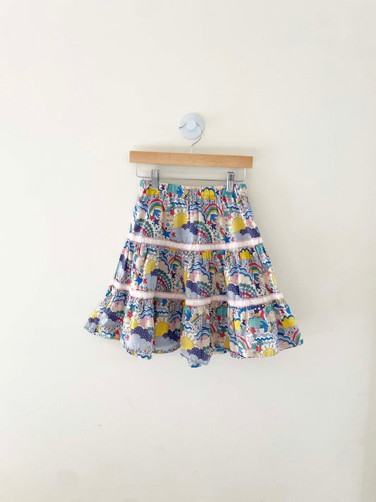 Mini Boden Rainbows and Sunshine Skirt / 8-9Y