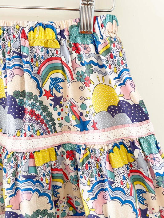 Mini Boden Rainbows and Sunshine Skirt / 8-9Y