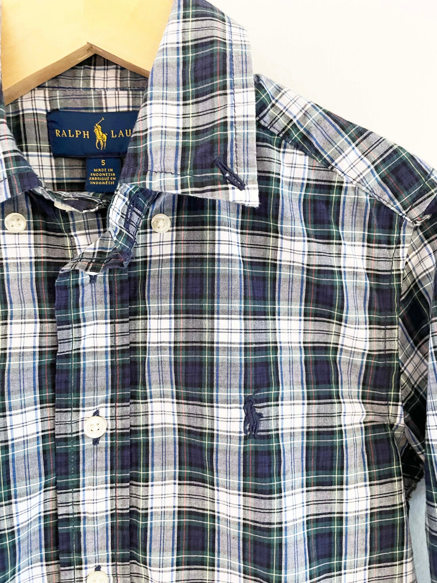 Ralph Lauren Plaid Shirt / 5Y