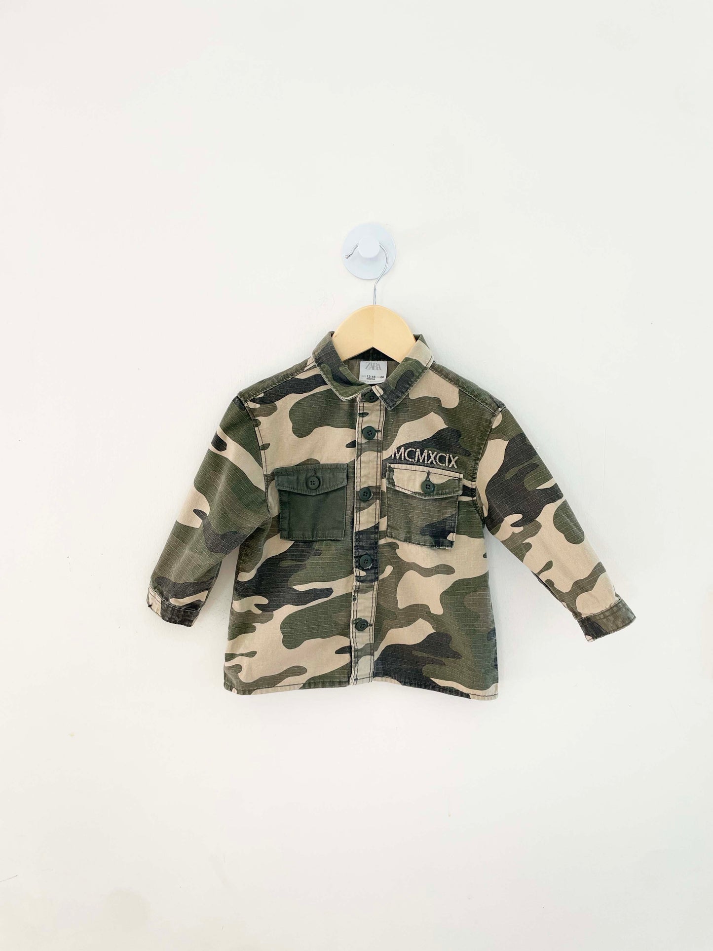 Zara Camo Shirt / 12-18M