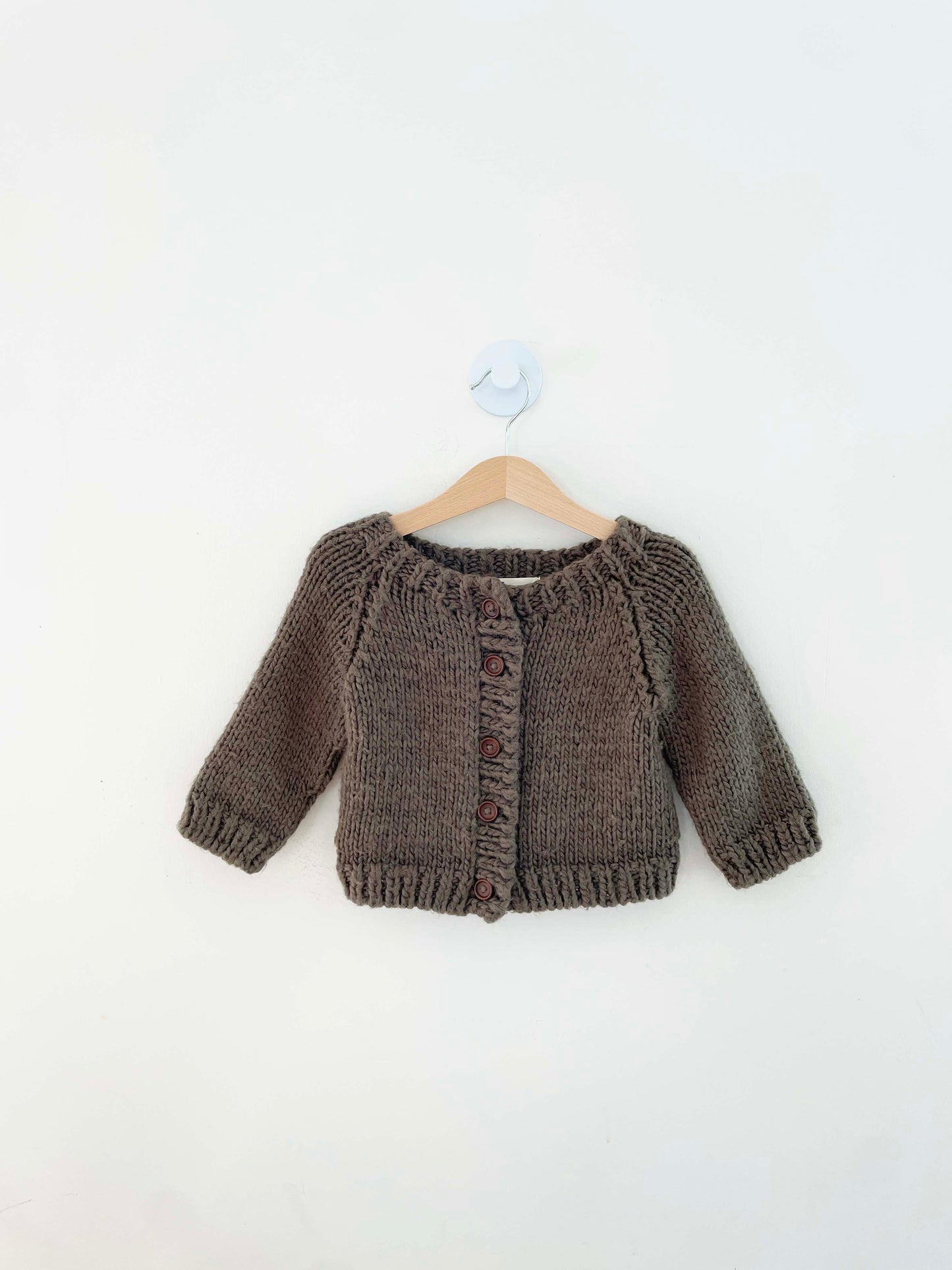 The Blueberry Hill Hand Knit Cardigan / 12-24M