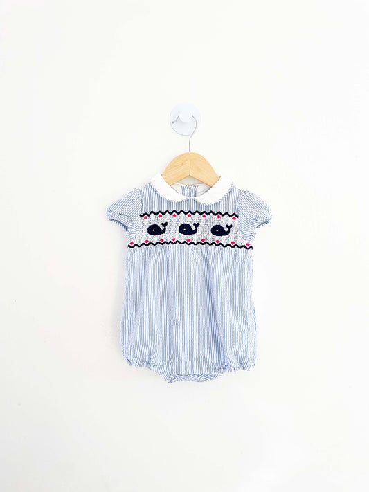Janie & Jack Whale Onsie / 6-12M