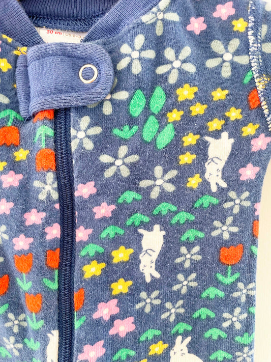 Hanna Andersson Zip Up Onesie / 0-3M