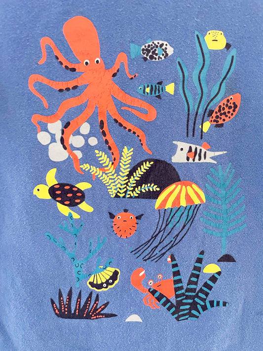 Hanna Andersson Sea Life T-Shirt / 3Y