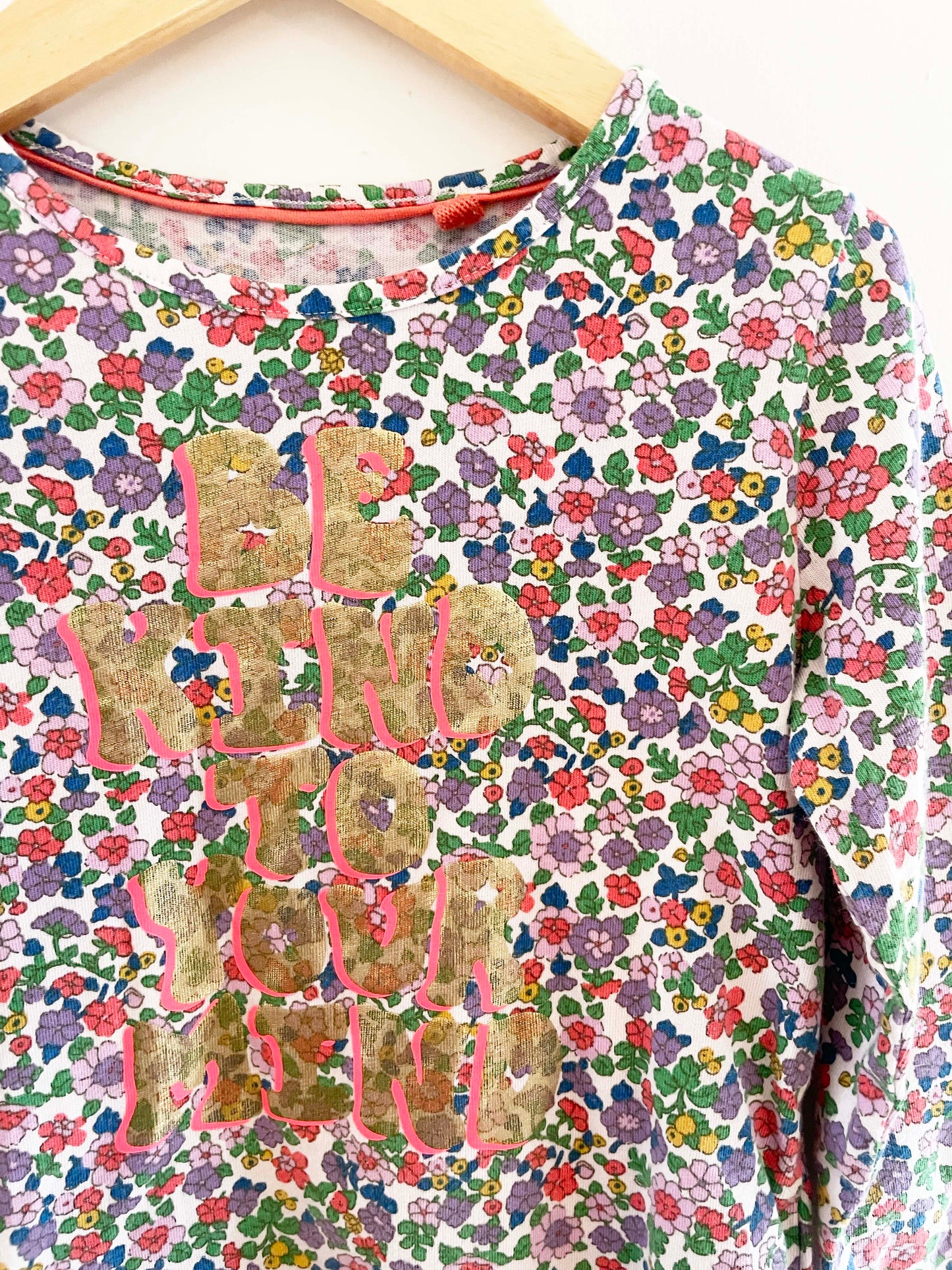 Mini Boden Floral Top / 4-5Y