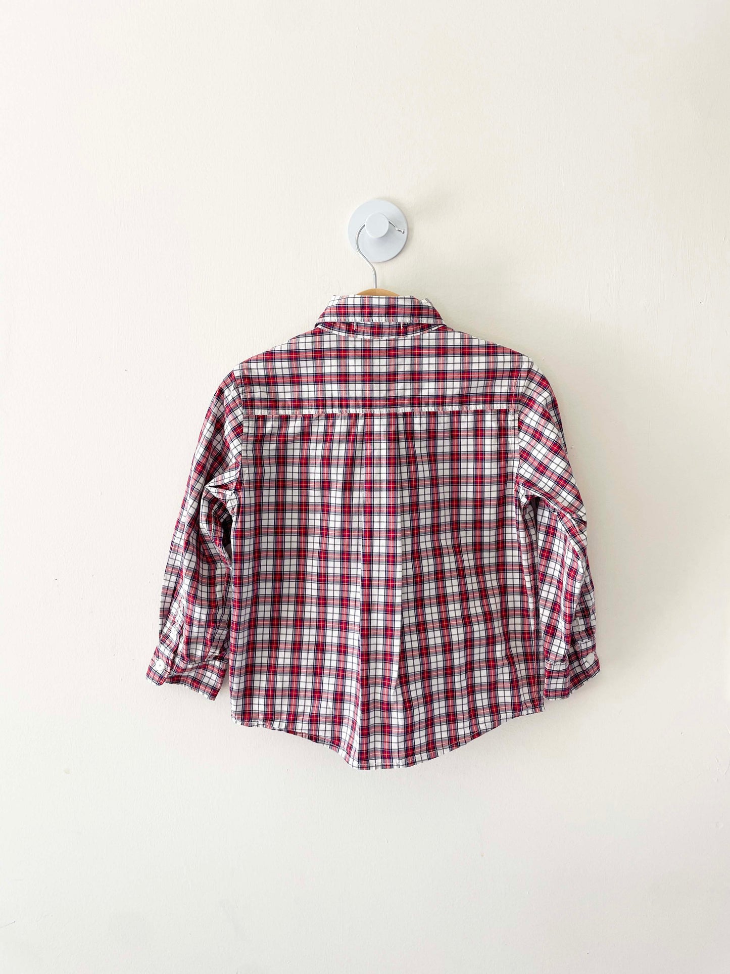 Janie & Jack Red Plaid Button Down / 3Y
