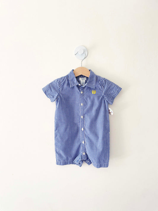 Chaps Gingham Romper / 6M