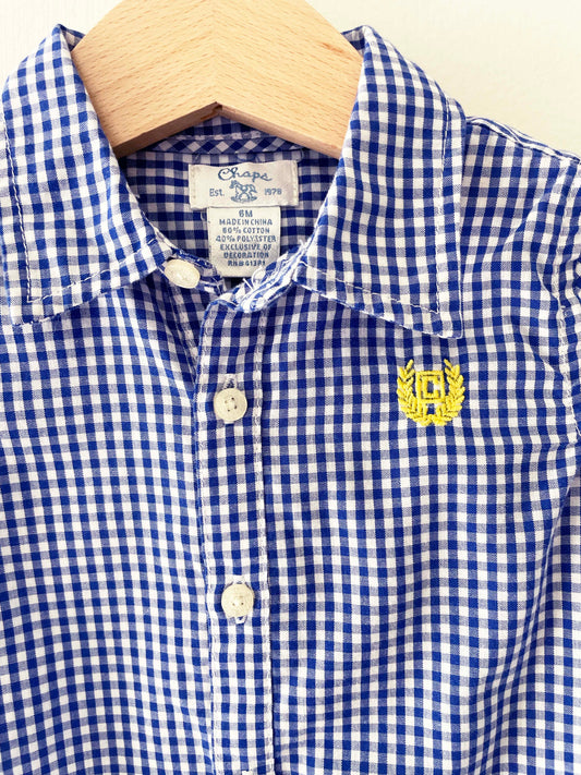 Chaps Gingham Romper / 6M