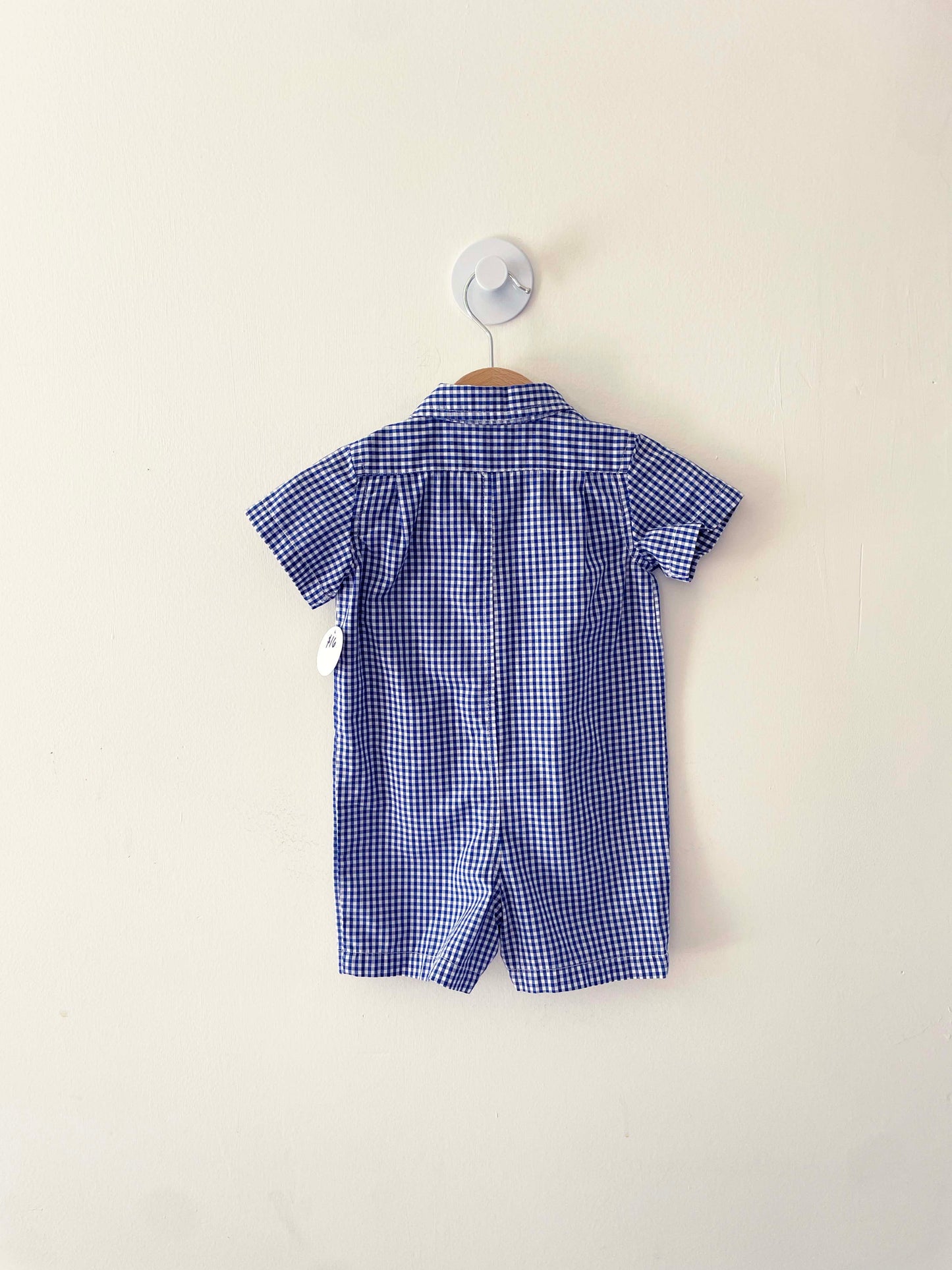 Chaps Gingham Romper / 6M