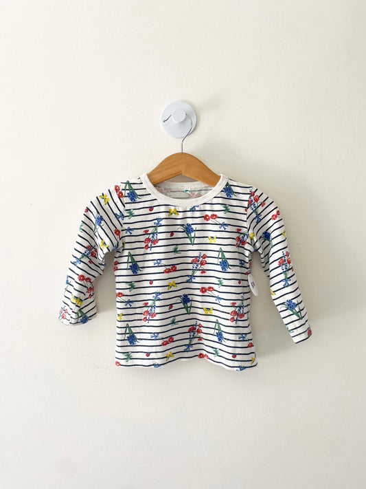 Elfin Doll Japan Floral Shirt / 12-18M