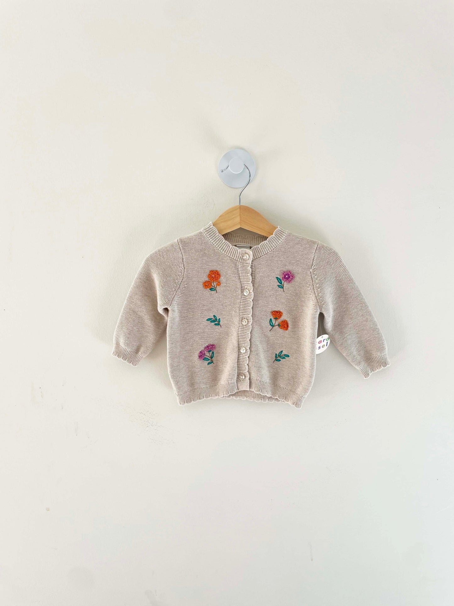 Little Me Embroidered Cardigan / 6M