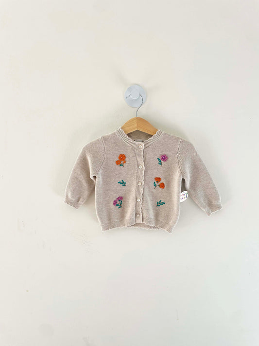 Little Me Embroidered Cardigan / 6M