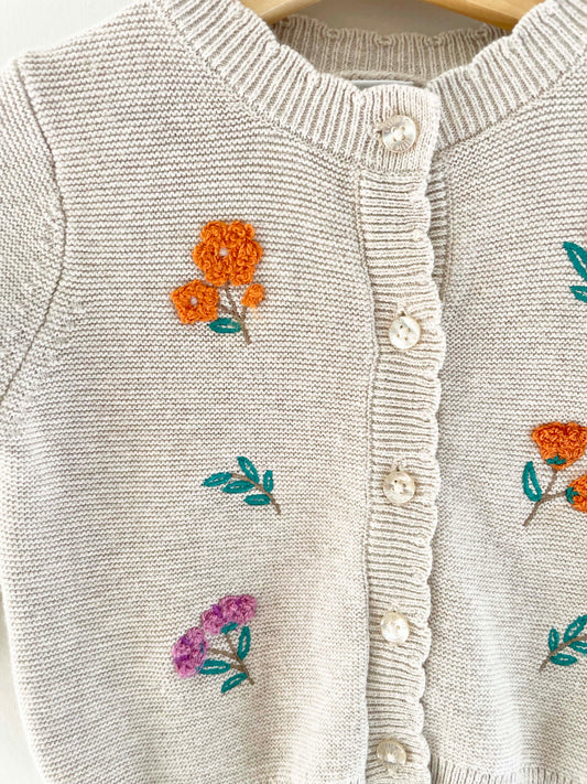 Little Me Embroidered Cardigan / 6M