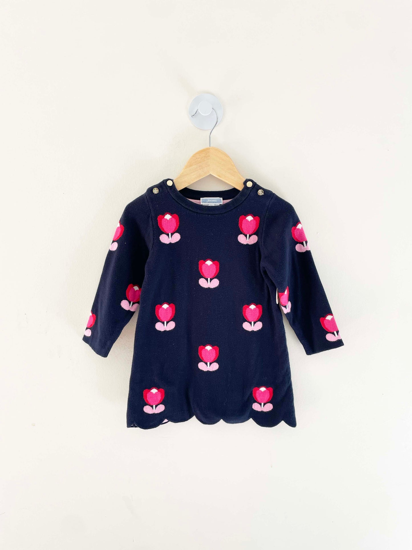 Jacadi Knit Tulip Dress / 24M