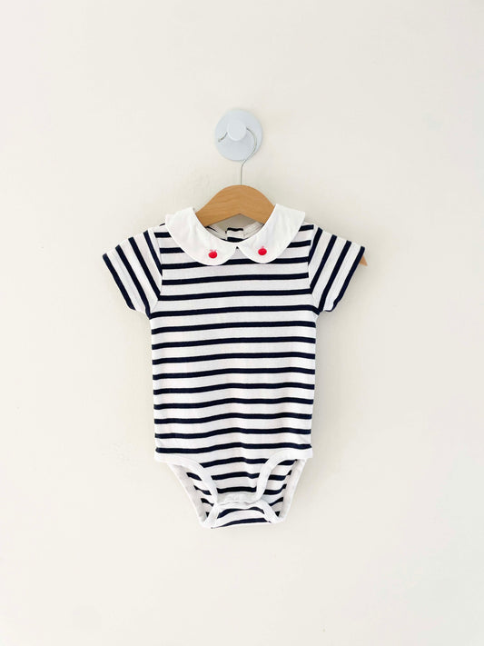 Jacadi Striped Onesie / 24M