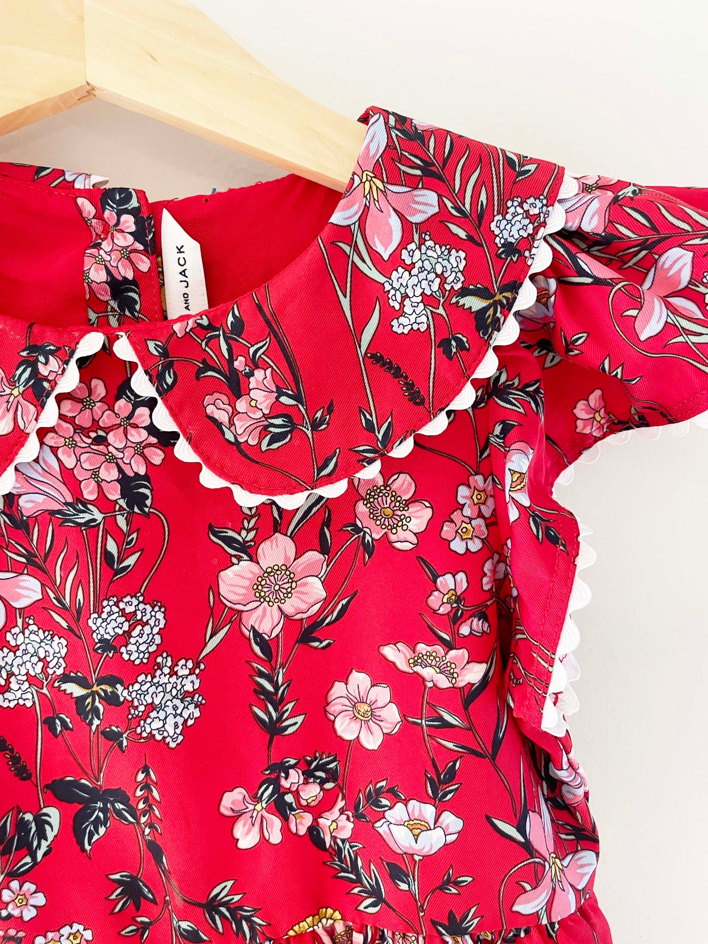 Janie and Jack Floral Ruffle Dress / 4Y