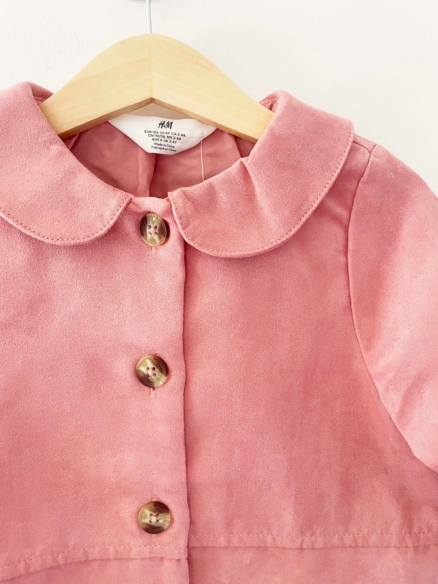 H&M Faux Suede Coat / 4Y
