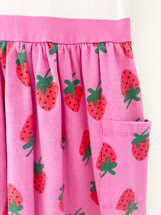 Hanna Andersson Stripes + Strawberries Dress / 5Y