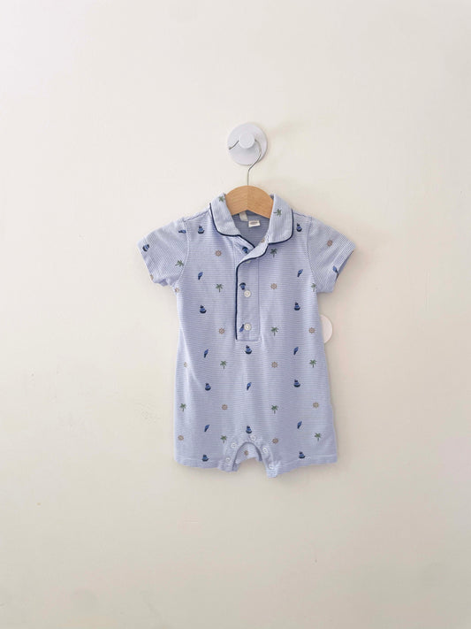Janie & Jack Striped Icon Onesie / 3-6M