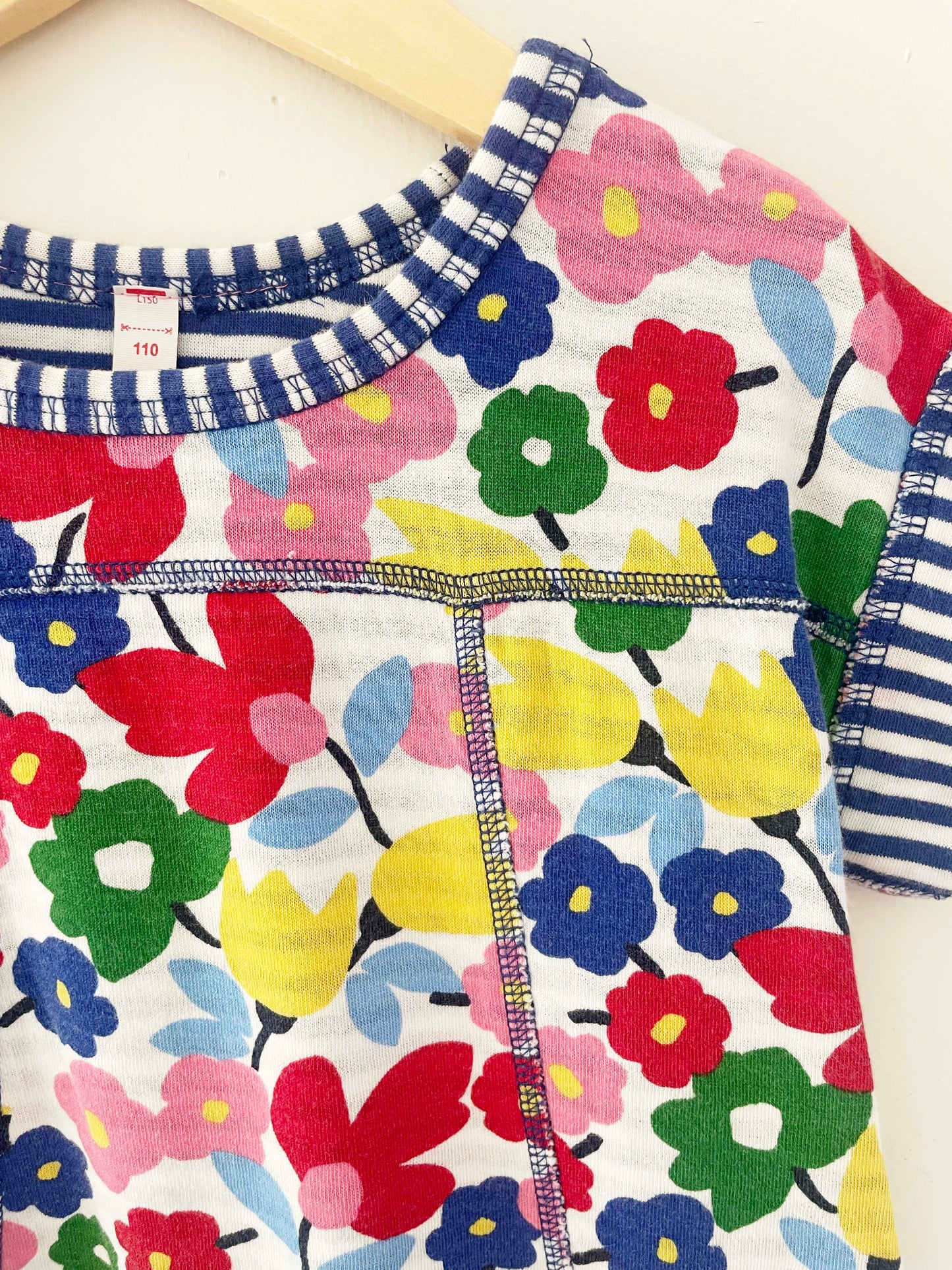 Hanna Andersson Striped Floral Dress / 5Y
