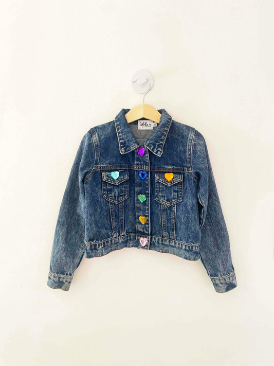 Lola + The Boys Sequined Denim Jacket / 4Y
