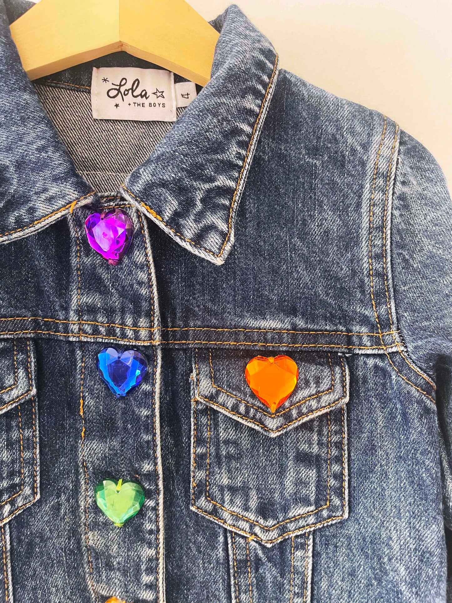 Lola + The Boys Sequined Denim Jacket / 4Y