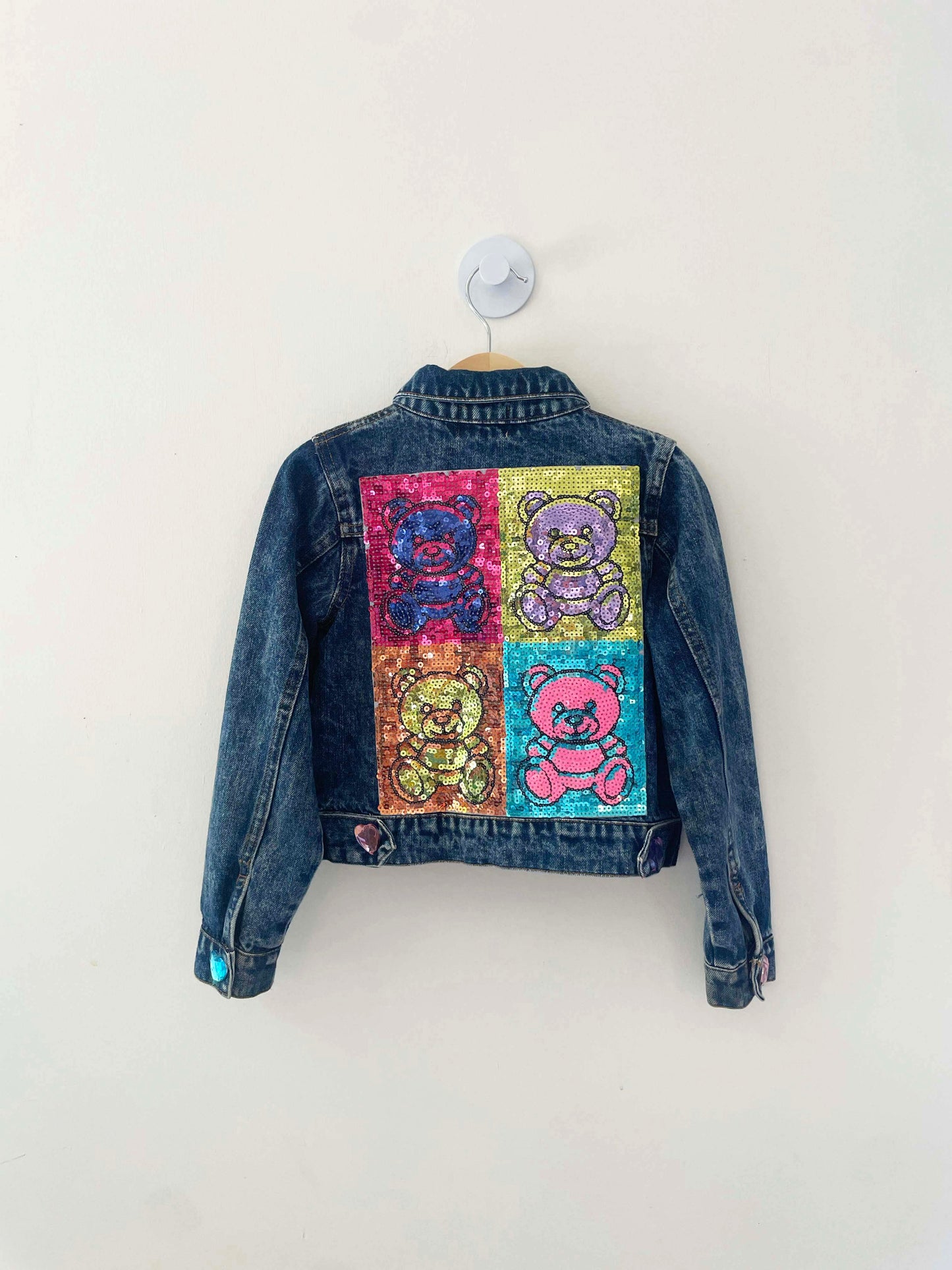 Lola + The Boys Sequined Denim Jacket / 4Y