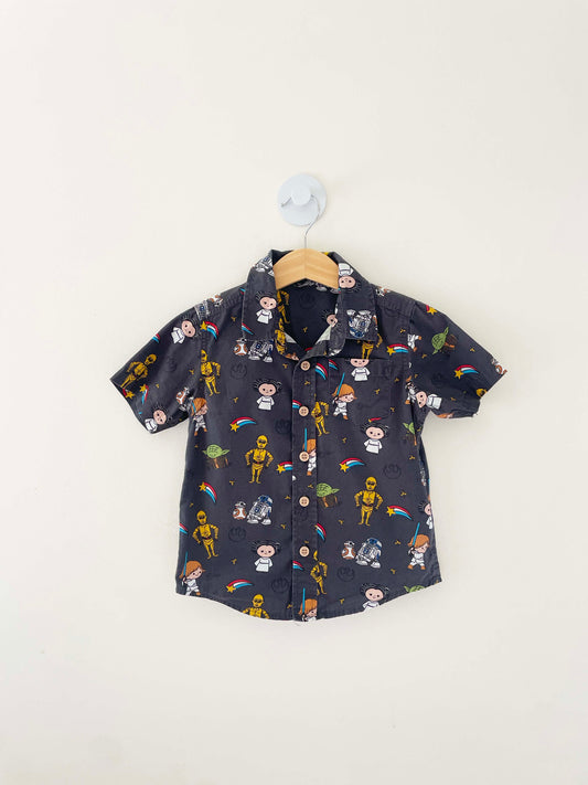 Star Wars Graphic Button Down / 2Y