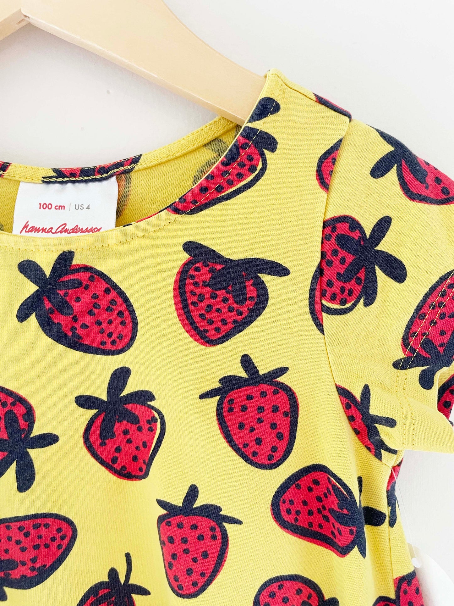 Hanna Andersson Strawberries Dress / 4Y