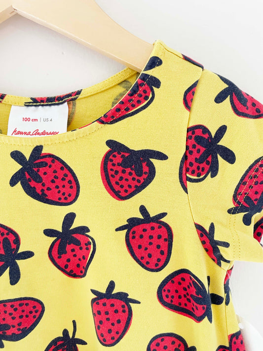 Hanna Andersson Strawberries Dress / 4Y