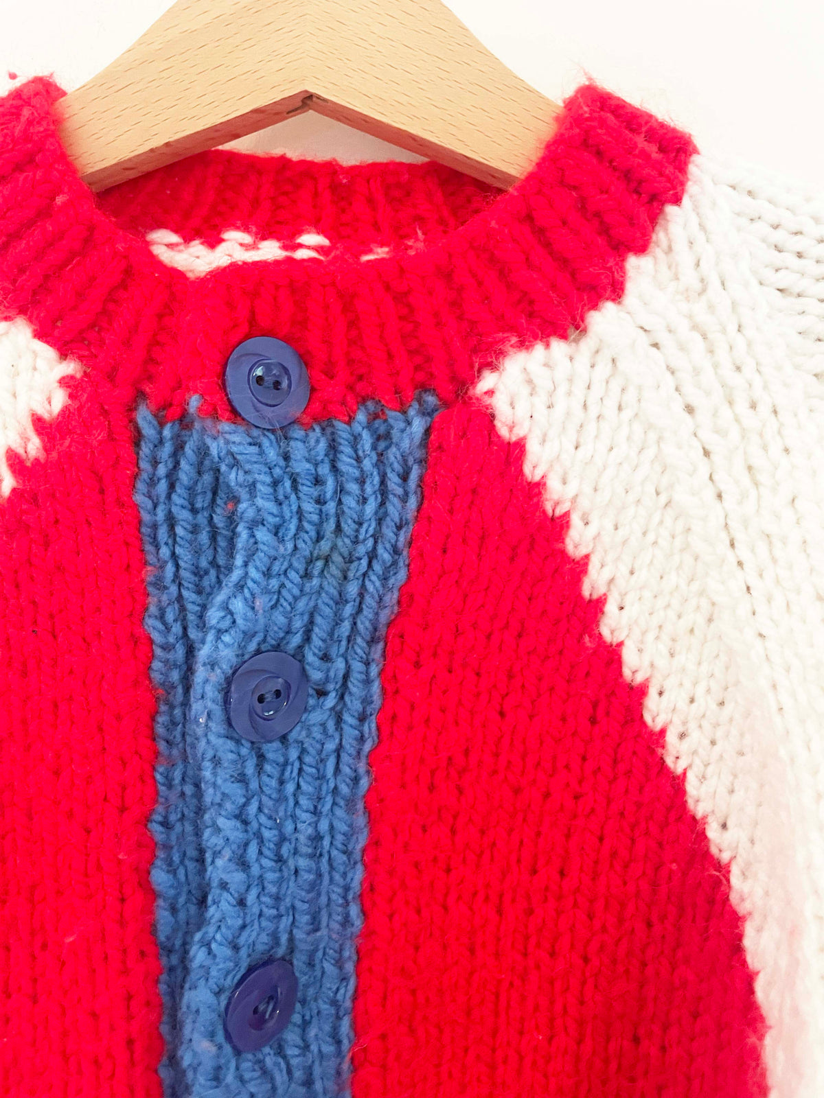 Handmade Knit Cardigan / 6-8Y